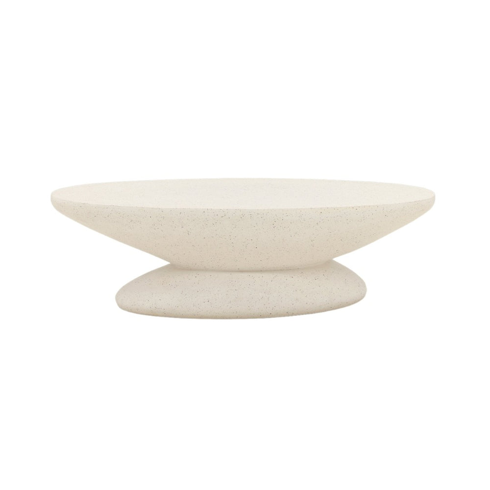Karina Living Jaela Coffee Table in Ivory - Modern Terrazzo Design, Durable Concrete, Perfect for Stylish Interiors DOV26095-IVRY