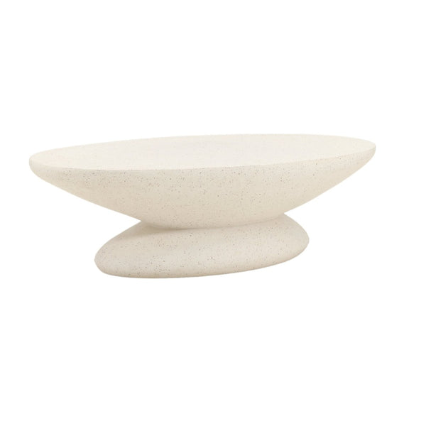 Karina Living Jaela Coffee Table in Ivory - Modern Terrazzo Design, Durable Concrete, Perfect for Stylish Interiors DOV26095-IVRY