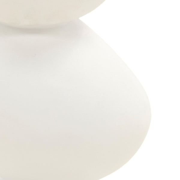 Karina Living Serenade End Table - Stylish White Concrete Accent Piece for Modern Living Rooms & Bedrooms DOV26097-WHIT