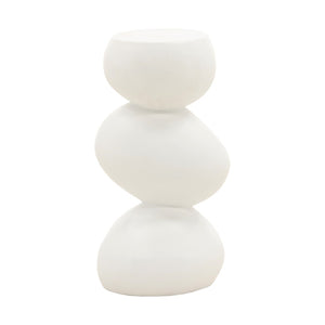 Karina Living Serenade End Table - Stylish White Concrete Accent Piece for Modern Living Rooms & Bedrooms DOV26097-WHIT