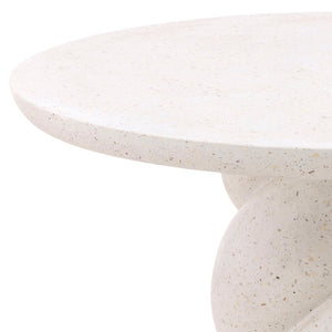 Karina Living Nidia Outdoor Bistro Table in Ivory – Chic, Durable, Lightweight Concrete for Stylish Patios & Cafés DOV26102-IVRY