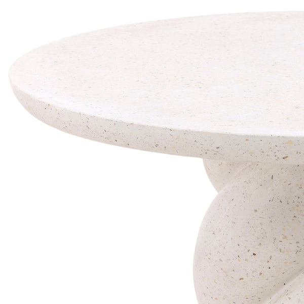 Karina Living Nidia Outdoor Bistro Table in Ivory – Chic, Durable, Lightweight Concrete for Stylish Patios & Cafés DOV26102-IVRY