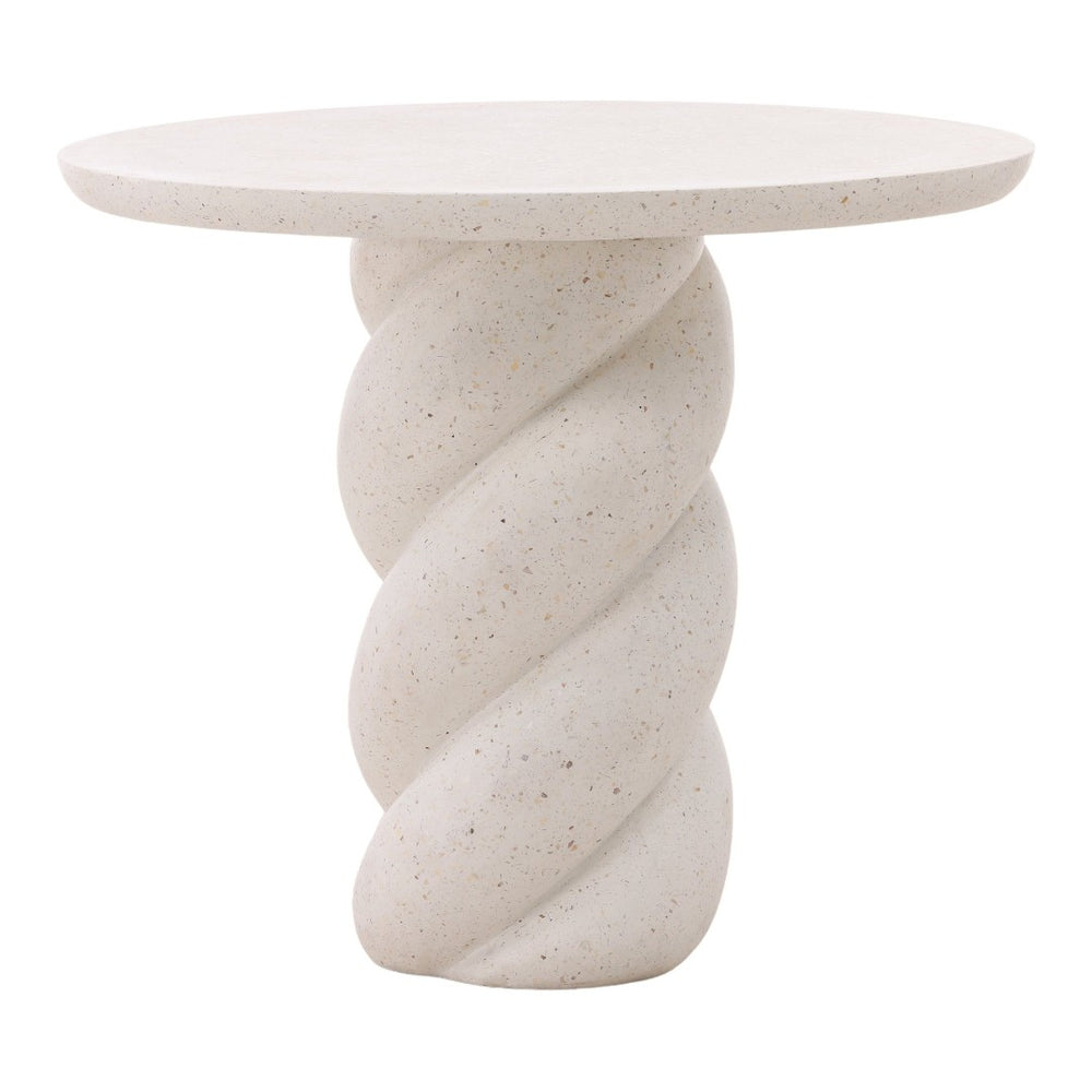 Karina Living Nidia Outdoor Bistro Table in Ivory – Chic, Durable, Lightweight Concrete for Stylish Patios & Cafés DOV26102-IVRY