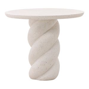 Karina Living Nidia Outdoor Bistro Table in Ivory – Chic, Durable, Lightweight Concrete for Stylish Patios & Cafés DOV26102-IVRY