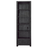 Dovetail Kadence Bookcase Reclaimed Teak Wood - Matte Black 