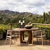 Dovetail,Outdoor Dining Tables,,Medium Brown,Reclaimed Teak Wood,Freight,Light Brown,Brown,,Wood,Wood,,REGULAR 15,$1750 - $2000 Janie Round Outdoor Dining Table DOV29030-NATL Dovetail Dovetail