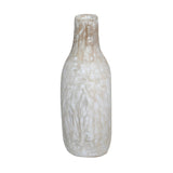 Dovetail Cedric Vase Teak Root - Antique White 