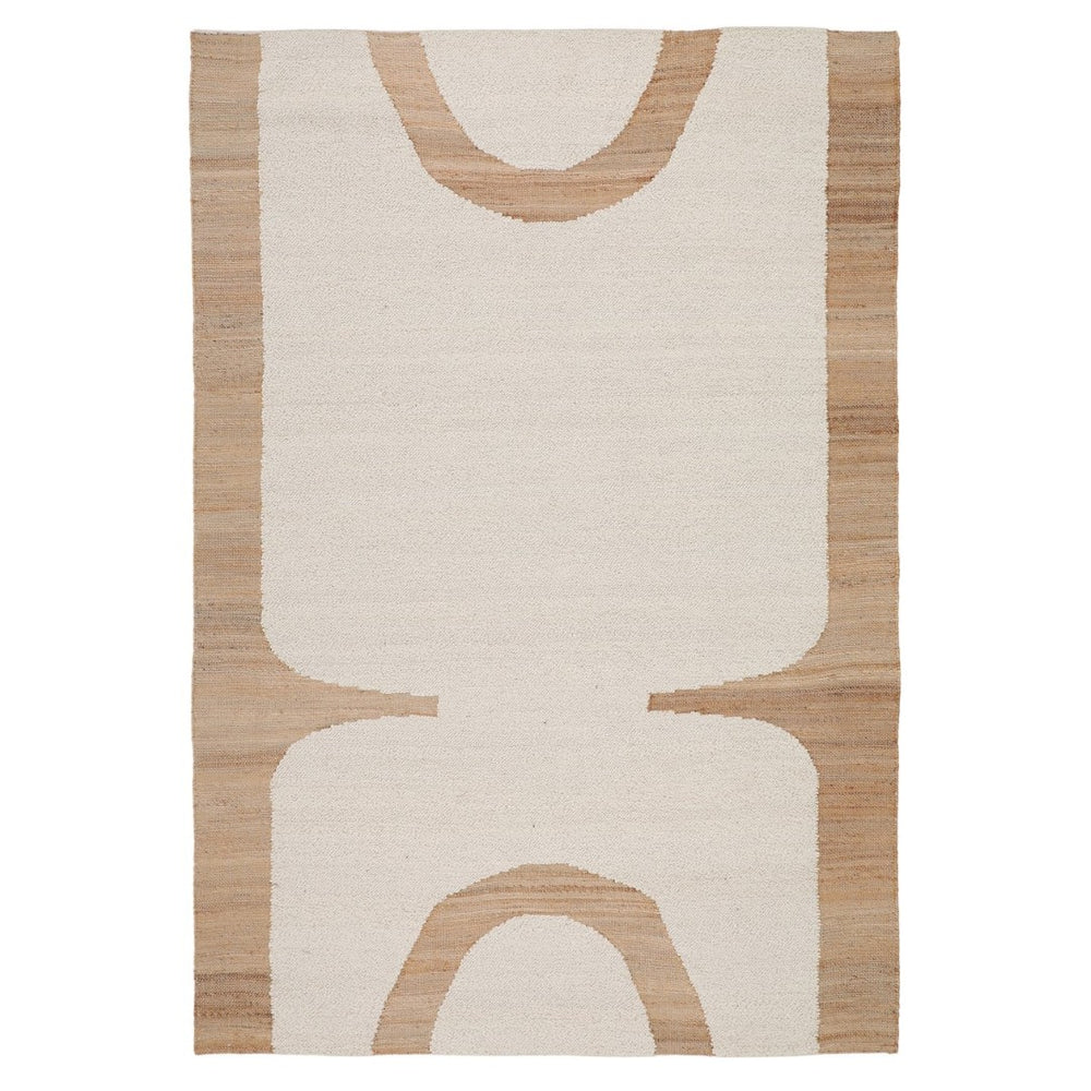 Karina Living Bastian Rug Natural 9x12 - Handwoven Jute & Wool, Durable & Elegant for Modern Coastal Interiors DOV3024-NATL-9X12