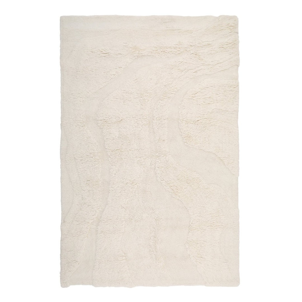 Karina Living Oceano Rug Ivory 6x9 - Luxurious Hand-Tufted New Zealand Wool for Elegant Coastal Home Décor DOV3025-IVRY-6X9