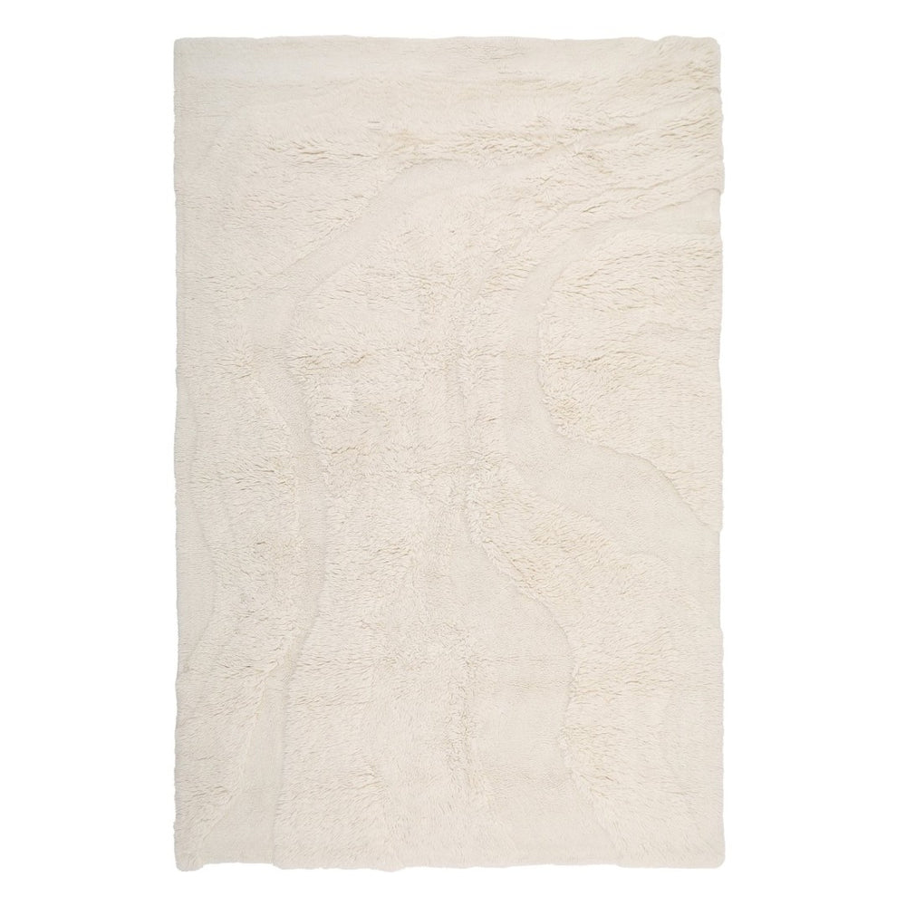 Karina Living Oceano Rug Ivory 8x10 - Luxurious Hand-Tufted New Zealand Wool for Elegant Living Spaces & Comfort DOV3025-IVRY-8X10