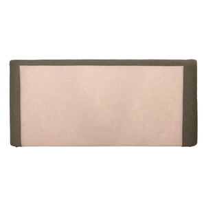 Dovetail Tobias 40" Bed Eastking Olive Olive Boucle Upholstery and Birch Wood Frame DOV3186EK-OLIV