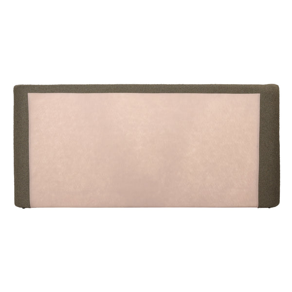 Dovetail Tobias 40" Bed Eastking Olive Olive Boucle Upholstery and Birch Wood Frame DOV3186EK-OLIV