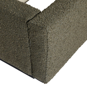 Dovetail Tobias 40" Bed Eastking Olive Olive Boucle Upholstery and Birch Wood Frame DOV3186EK-OLIV