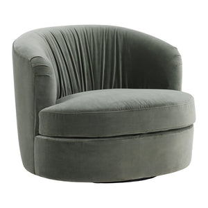 Karina Living Azura Swivel Chair in Sage Velvet - Modern Accent Seat for Living Room and Bedroom Comfort DOV3213-SAGE