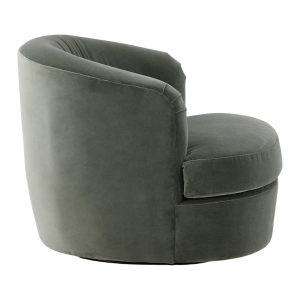 Karina Living Azura Swivel Chair in Sage Velvet - Modern Accent Seat for Living Room and Bedroom Comfort DOV3213-SAGE