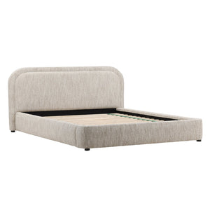 Karina Living Agi Bed King in Napa Beige - Stylish Upholstered Design with Birch Frame for Modern Comfort & Elegance DOV3216EK-BEIG