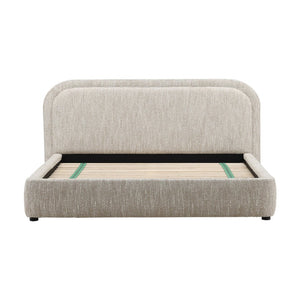 Karina Living Agi Bed King in Napa Beige - Stylish Upholstered Design with Birch Frame for Modern Comfort & Elegance DOV3216EK-BEIG