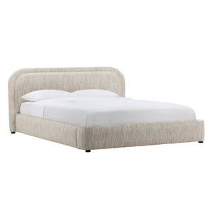 Karina Living Agi Bed King in Napa Beige - Stylish Upholstered Design with Birch Frame for Modern Comfort & Elegance DOV3216EK-BEIG