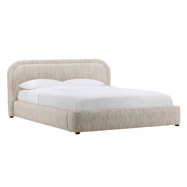 Karina Living Agi Bed King in Napa Beige - Stylish Upholstered Design with Birch Frame for Modern Comfort & Elegance DOV3216EK-BEIG