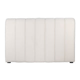 Dovetail Beatrix Bed Micro Boucle Upholstery and Select Hardwood Frame - Cream 