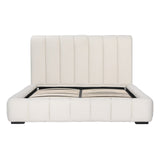 Dovetail Beatrix Bed Micro Boucle Upholstery and Select Hardwood Frame - Cream 