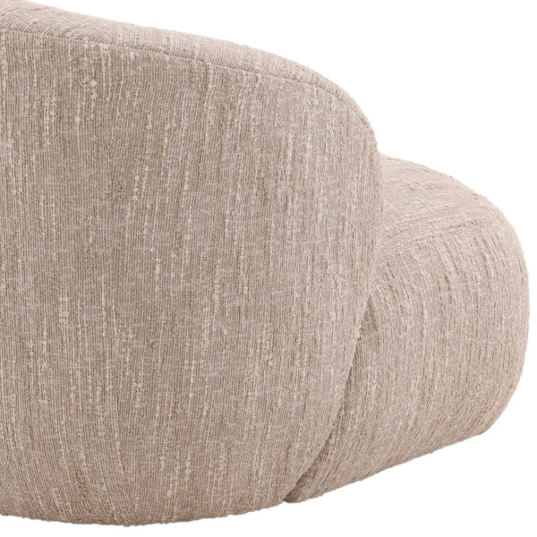 Karina Living Romy Swivel Chair in Napa Beige Boucle - Modern Comfort for Living Rooms & Cozy Spaces, 360° Rotation DOV3236-BEIG