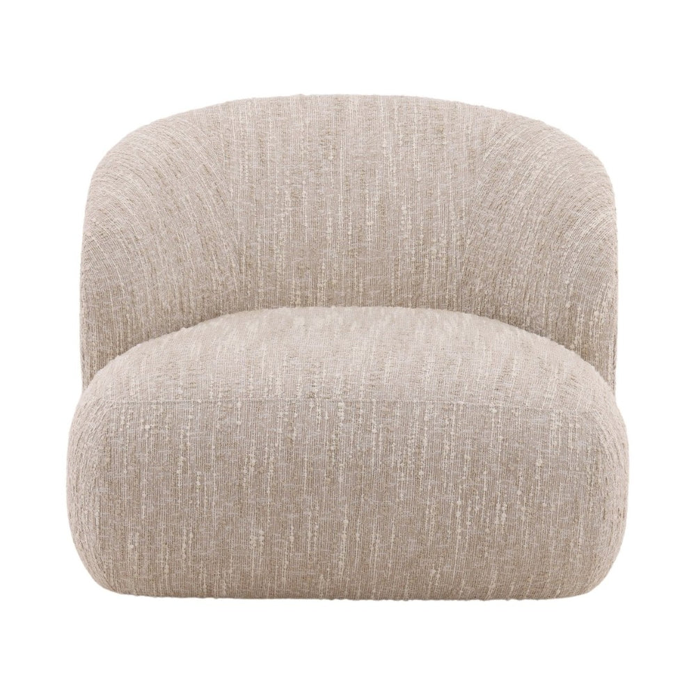 Karina Living Romy Swivel Chair in Napa Beige Boucle - Modern Comfort for Living Rooms & Cozy Spaces, 360° Rotation DOV3236-BEIG