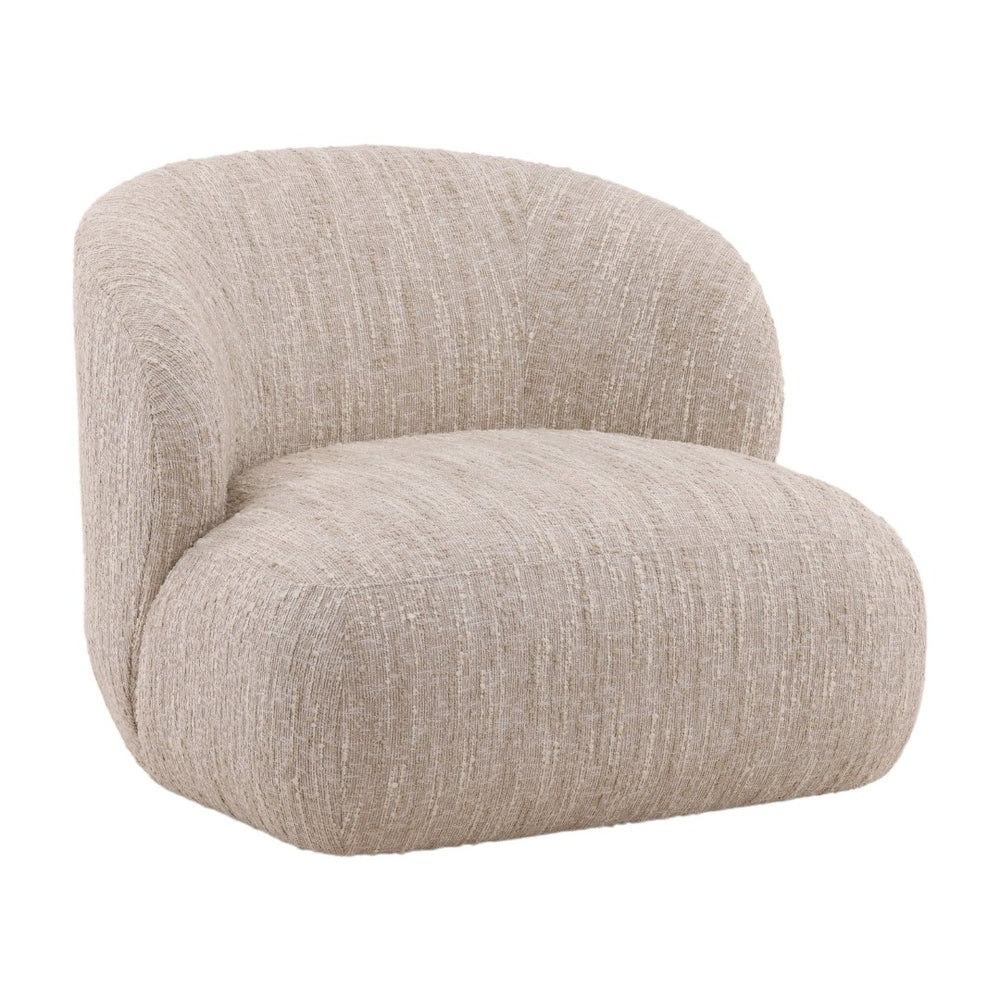 Karina Living Romy Swivel Chair in Napa Beige Boucle - Modern Comfort for Living Rooms & Cozy Spaces, 360° Rotation DOV3236-BEIG