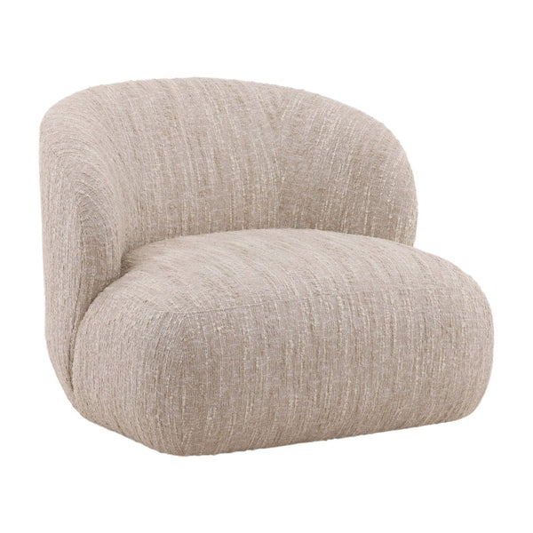 Karina Living Romy Swivel Chair in Napa Beige Boucle - Modern Comfort for Living Rooms & Cozy Spaces, 360° Rotation DOV3236-BEIG