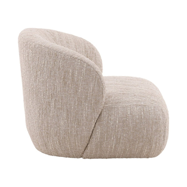 Karina Living Romy Swivel Chair in Napa Beige Boucle - Modern Comfort for Living Rooms & Cozy Spaces, 360° Rotation DOV3236-BEIG