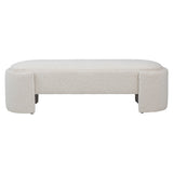 Dovetail Casa Bench Off White Boucle Upholstery DOV34017