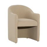 Karina Living Dining Chair Boucle Upholstery and Solid Pine Wood - Sand