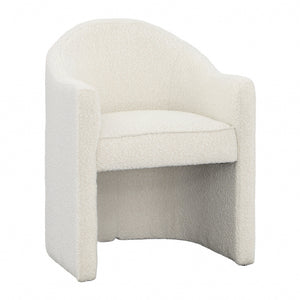 Dovetail Thora Dining Chair Cream Boucle Upholstery and Solid Pine Wood DOV34020