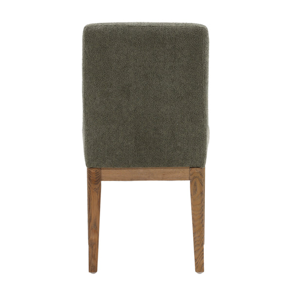 Dovetail Weilan Dining Chair Olive Charlotte Olive and Natural Polyester Upholstery and Ash Wood DOV34021-OLIV