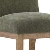 Dovetail Weilan Dining Chair Olive Charlotte Olive and Natural Polyester Upholstery and Ash Wood DOV34021-OLIV