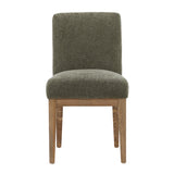 Dovetail Weilan Dining Chair Olive Charlotte Olive and Natural Polyester Upholstery and Ash Wood DOV34021-OLIV