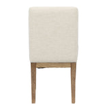 Dovetail Weilan Dining Chair Cream Upholstery with Natural Wood Finish Polyester Upholstery and Ash Wood Legs DOV34021