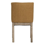 Dovetail Cory Dining Chair Polyester Upholstery and Ash Wood - Mustard and Natural
