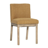 Karina Living Dining Chair Polyester Upholstery and Ash Wood - Mustard and Natural