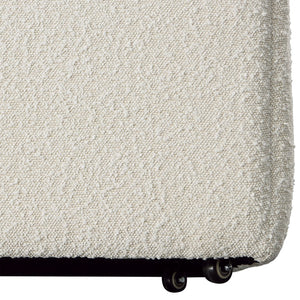 Dovetail Marvin Dining Chair Boucle Fabric and Solid Pine Wood - Cream