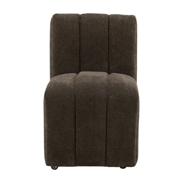 Karina Living Marvin Dining Chair in Olive - Stylish Chenille Upholstered Comfort with Casters for Easy Mobility DOV34024-OLIV