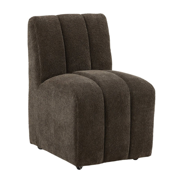 Karina Living Marvin Dining Chair in Olive - Stylish Chenille Upholstered Comfort with Casters for Easy Mobility DOV34024-OLIV