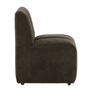 Karina Living Marvin Dining Chair in Olive - Stylish Chenille Upholstered Comfort with Casters for Easy Mobility DOV34024-OLIV