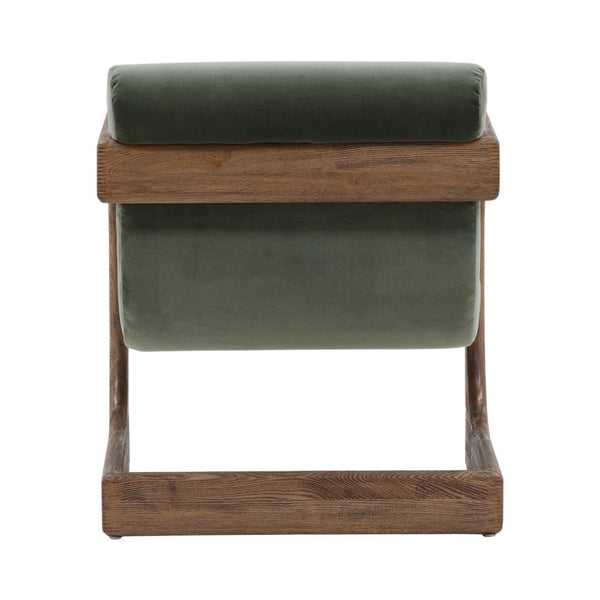 Karina Living Bridges Occasional Chair in Sierra Sage Velvet – Modern Comfort with Natural Ash Wood Elegance DOV34034-SAGE