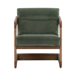 Karina Living Bridges Occasional Chair in Sierra Sage Velvet – Modern Comfort with Natural Ash Wood Elegance DOV34034-SAGE