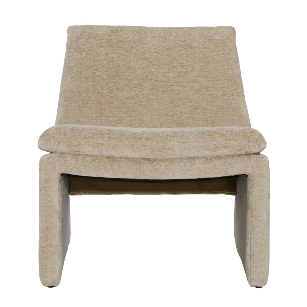 Dovetail Gisella Occasional Chair Polyester Blend Upholstery and Solid Pine Wood - Sand