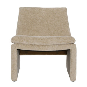 Dovetail Gisella Occasional Chair Polyester Blend Upholstery and Solid Pine Wood - Sand