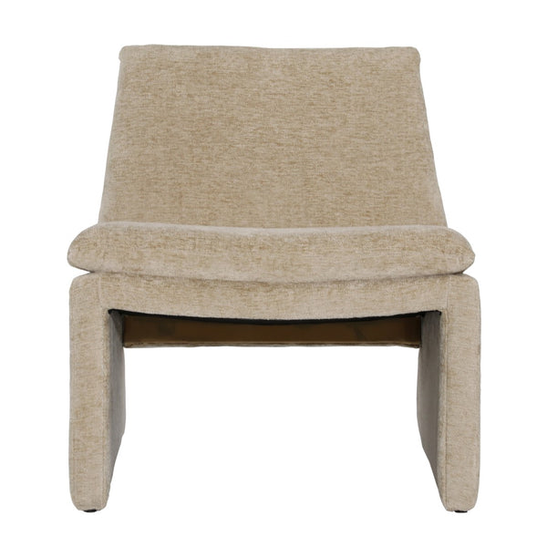 Dovetail Gisella Occasional Chair Polyester Blend Upholstery and Solid Pine Wood - Sand