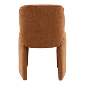 Karina Living Kurt Dining Chair in Terracotta – Modern Two-Tone Basketweave Fabric for Stylish Everyday Comfort DOV34039-TERR