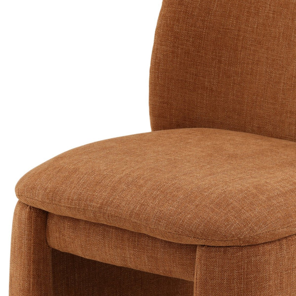 Karina Living Kurt Dining Chair in Terracotta – Modern Two-Tone Basketweave Fabric for Stylish Everyday Comfort DOV34039-TERR